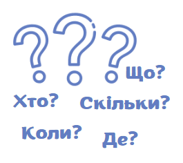 Question words in Ukrainian. Питальні слова