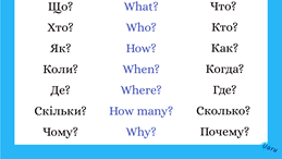interrogative words in Ukrainian and Russian
